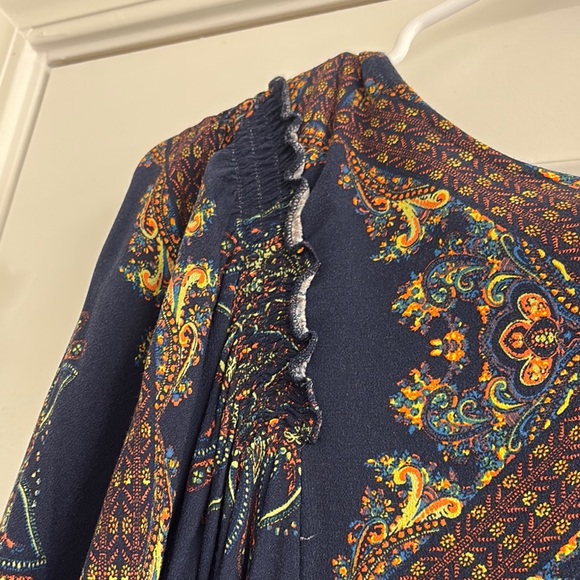 Free People Blue and Orange Asymmetrical Tunic - Picture 8 of 10